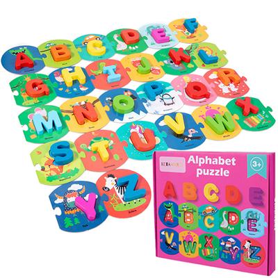 Alphabet-Lernspielzeug für Kleinkinder: Buchstabenpuzzle, Rillenbrett, Schreibübungen, Montessori-ABC-Zuordnungsspiele