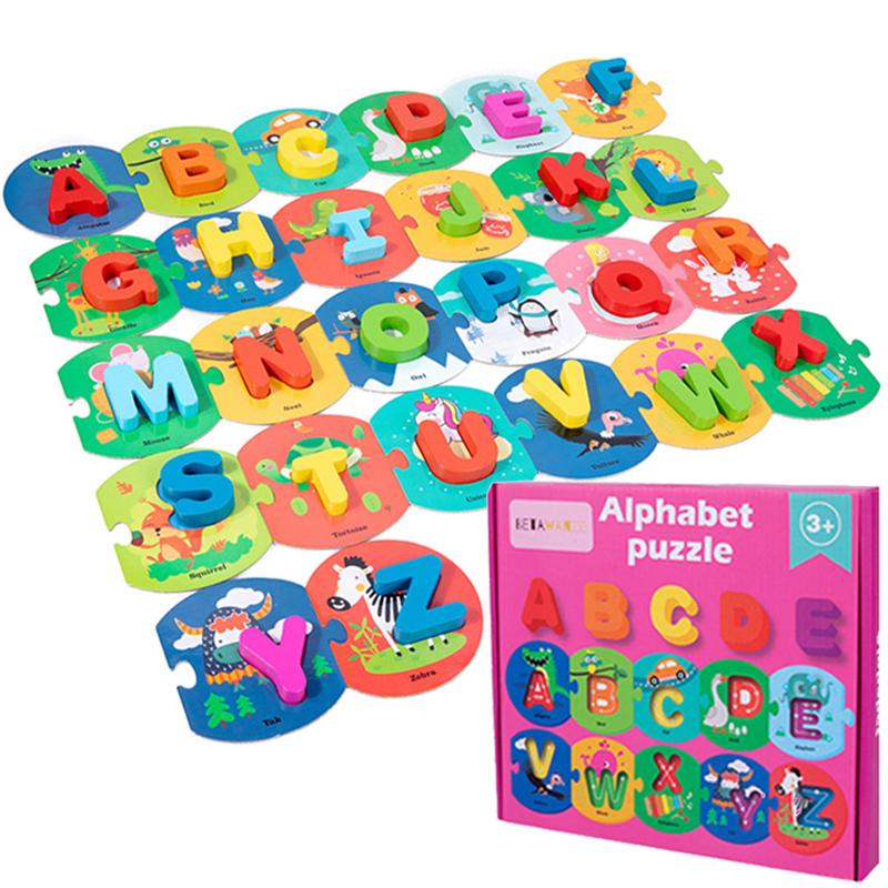 

Alphabet Learning Toys for Toddlers Letter Puzzle Groove Board Writing Skills Training Educational Montessori ABC Matching Games разноцветный