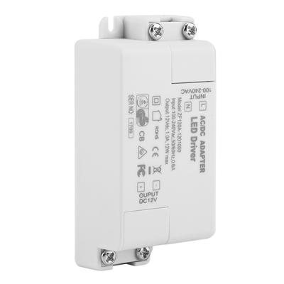 AC 100-240V To DC 12V SMD LED Driver Switch Power Transformer for LED Strip Light (12W)