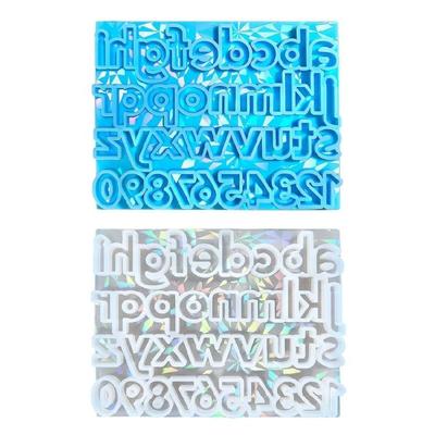 Practical Creative Holographics Letter Number Molds Accessory For Epoxy Resin Sparkling Jewelry Making Craft Supplies