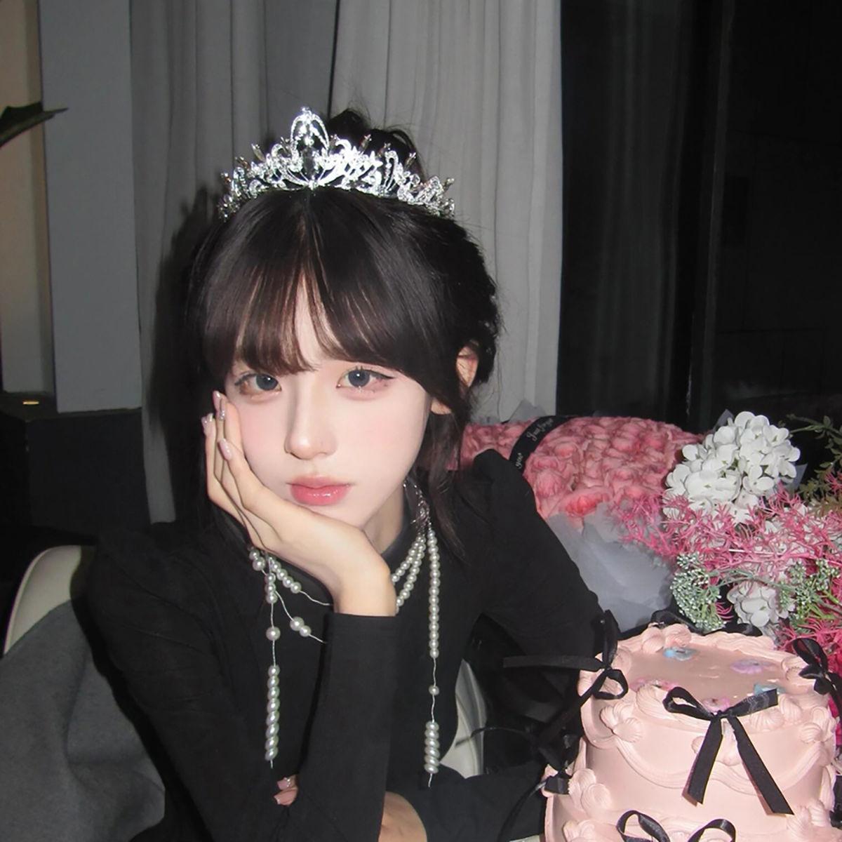 Корона Принцессы Богини Свадебная Стразы Премиум Тиара Кристалл День Рождения Ободок Аксессуары для Волос