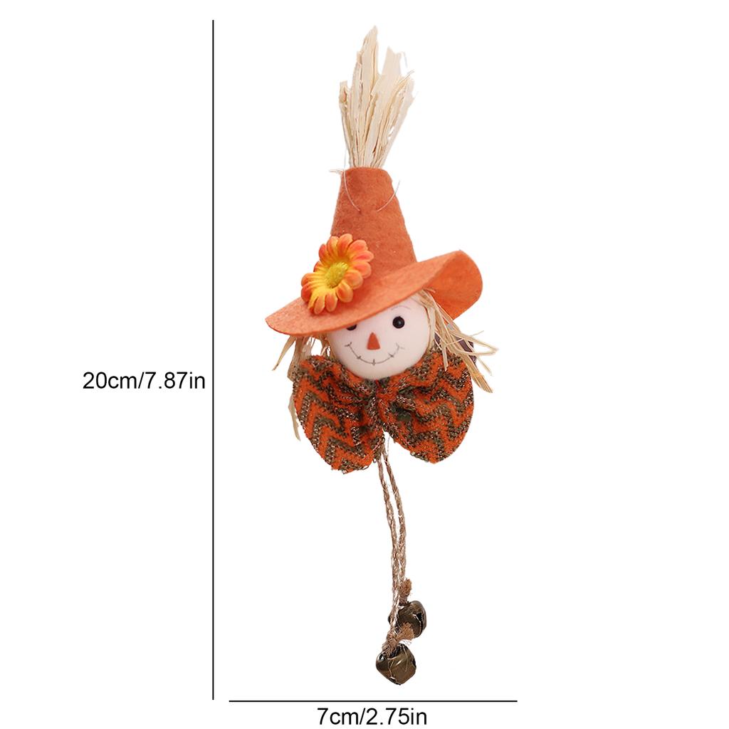 Halloween Decoration Scarecrow Decor Autumn Harvest Festival Decoration Thanksgiving Doll Hanging Ornaments For Tree Wall Door