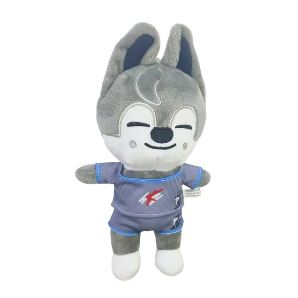 20cm Skzoo Plush Toys Stray Kids Cartoon Stuffed Animal Wolf Chan Plushies Doll Cute Companion Adults Fans Gift for Cuddly Fluffy Huggable Kawaii