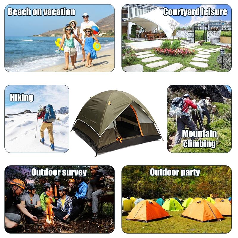 4 Person Double Layer Tents Waterproof UV Weather Resistant Family Outdoor Fishing Hunting Party Camping Tent Travel
