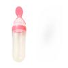 1Pc Safe Useful Silicone Baby Bottle With Spoon Food Supplement Rice Cereal Bottles Squeeze Spoon Milk Feeding Bottle Cup
