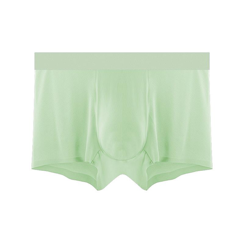 Men's Summer Ultra Thin Ice Silk Mesh 7A Antibacterial Inner Crotch One Piece Briefs
