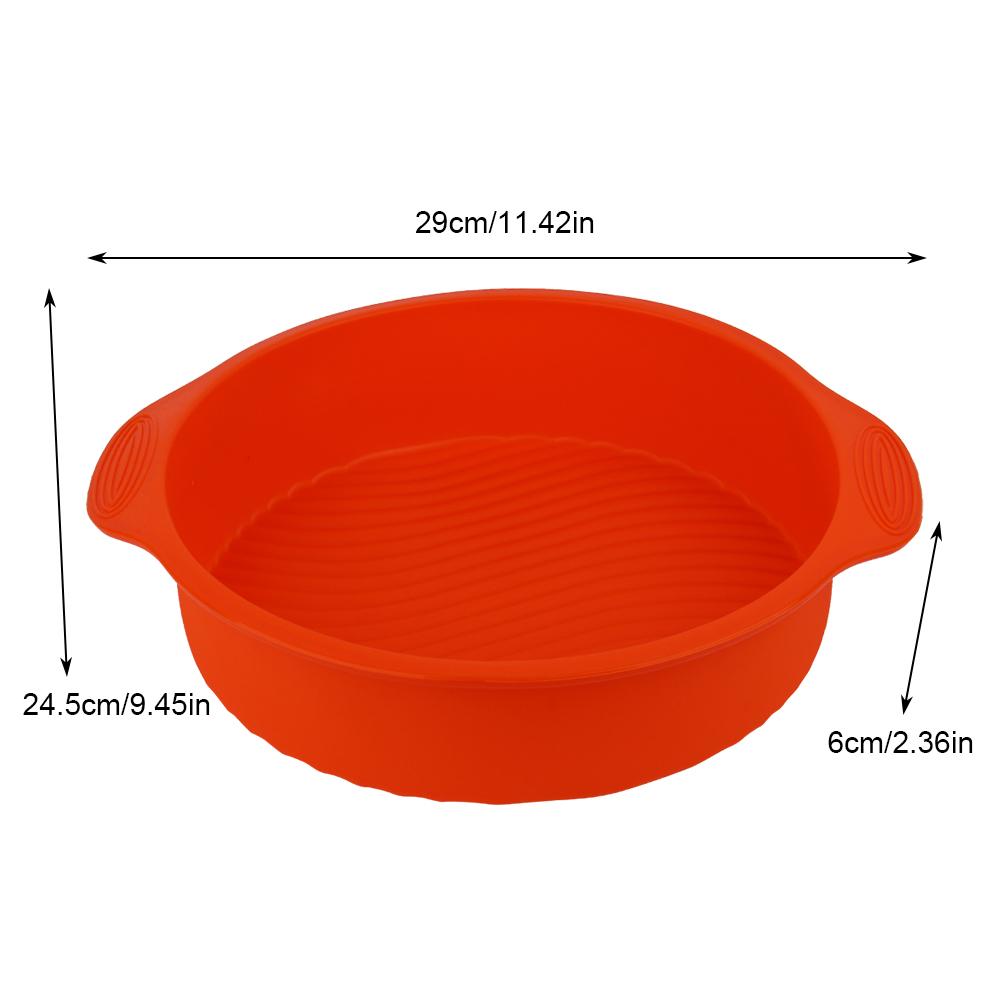 Stampo in Silicone 3D Rotondo da 11,42 pollici per Torta da Forno Teglia da Forno per Torta(Rosso)