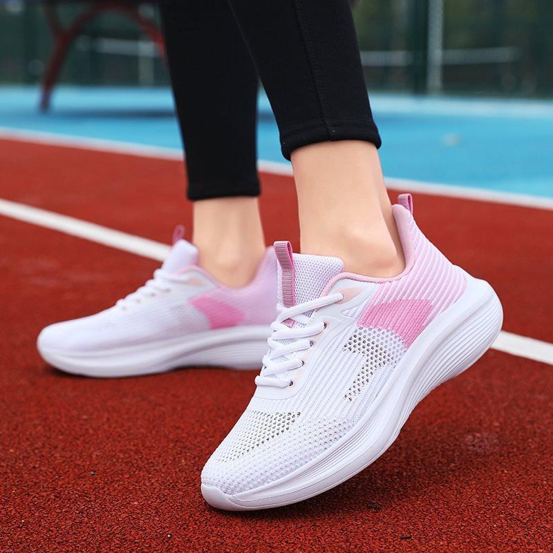 Breathable Single Shoe Sports Shoes Women's Shoes Flat Bottomed Summer Thick Soled Shoes Lightweight Women's Cool Sports Casual Running Shoes