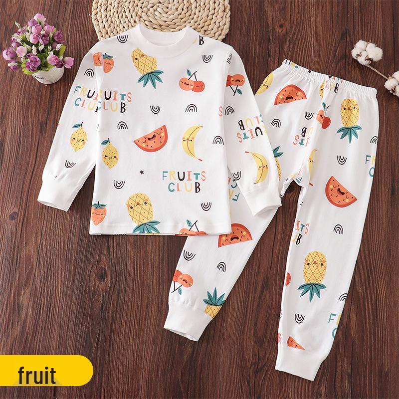 Zhongling Kinder Reine Baumwolle Herbst Unterwäsche Set - Unisex Pyjamas für Jungen und Mädchen
