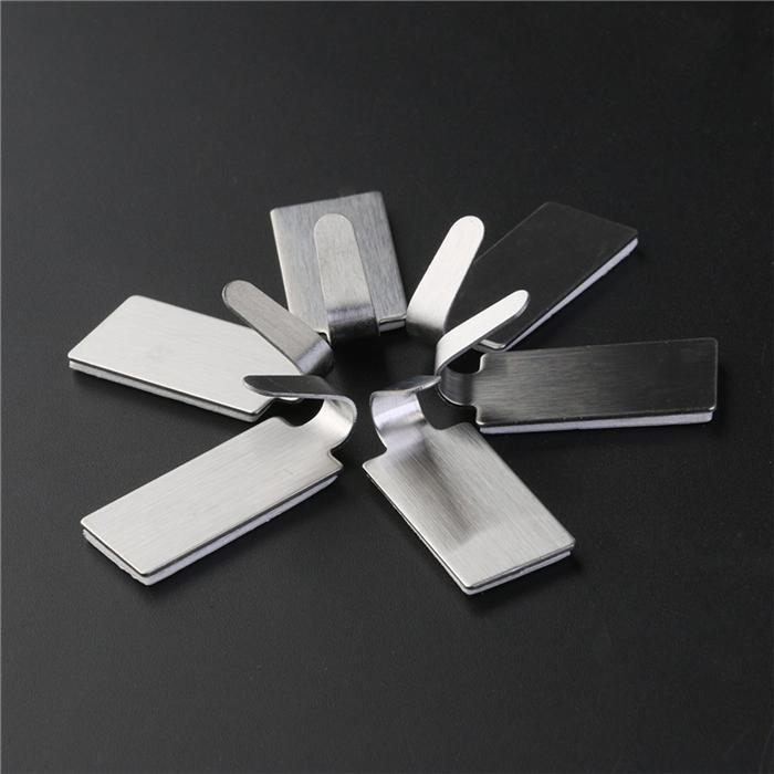 6Pcs Wall Hanging Hooks Stainless Steel Self Adhesive Hanger