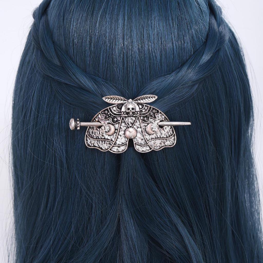 Viking Gothic Moth Hairpins: Celtic Knot Hair Sticks In Norwegian Style for Parties