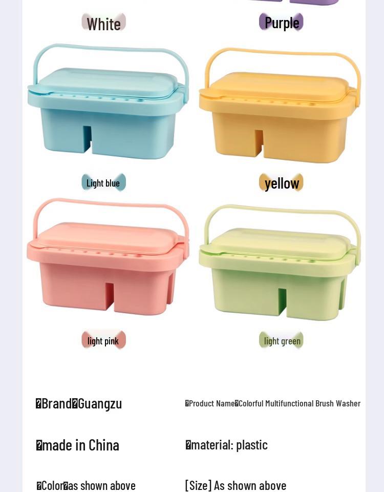 Portable 3-Piece Paint Set: Multifunctional Wash Bucket, Watercolor Gouache Palette, Color Mixing Box for Art Students