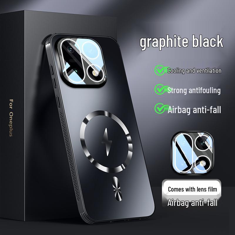 OnePlus 15 Phone Case with Lens Film - Full Coverage, Matte, Anti-Drop, Heat Dissipation, Magnetic, Lightweight