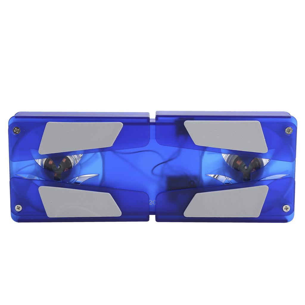 Laptop Cooling Pad Cooler Foldable Portable USB Dual Fan Transparent LED Blue Light DR‑2008G