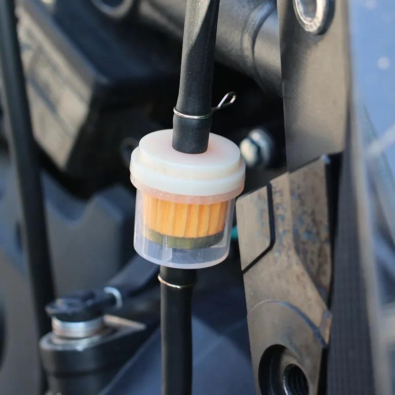 Motorcycle Inline Fuel Filter with Rubber Hose Replacement for Motorcycle Fuel System Cleaner Scooter Dirt Bike ATV Fuel Filter