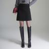 2025 Women's Winter Wool A-line Bodycon Skirt: Short, Hip-Covering, Slimming, Trendy