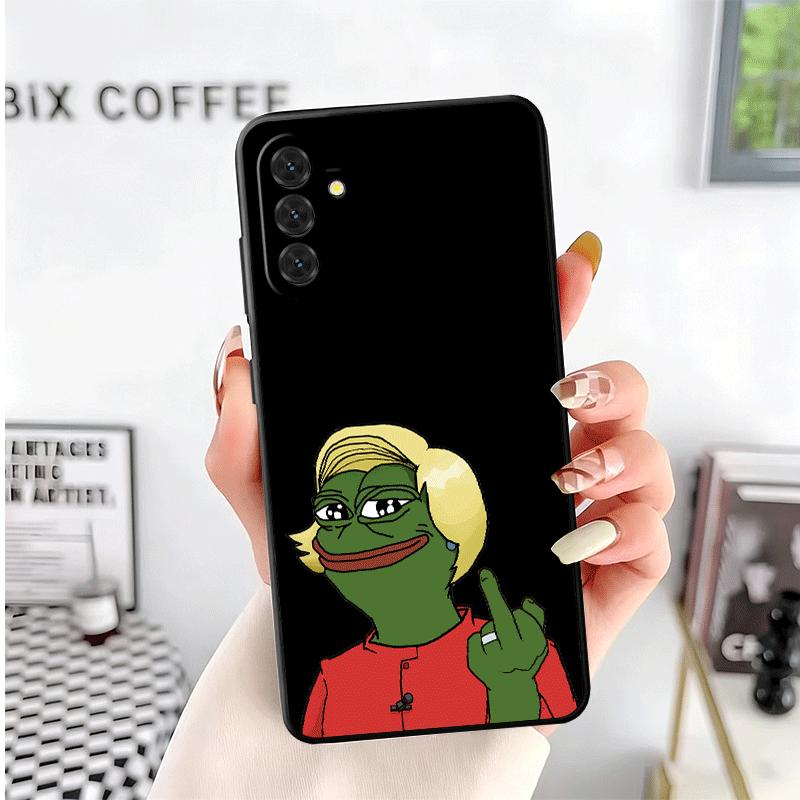 Funny Sad Forg P-Pepe Meme Soft Phone Case for Samsung A17 A37 A57 A16 A26 A36 A56 A15 A25 A35 A55 A14 A24 A34 A54 A13 A23 A33 A