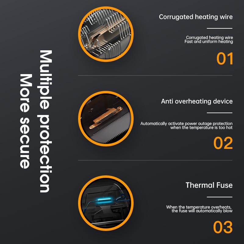 Mini Small solar Electric Heater Low Noise Air Heater Fast Heating Destop Fan Heater Winter Heating Warmer for Home Office Room