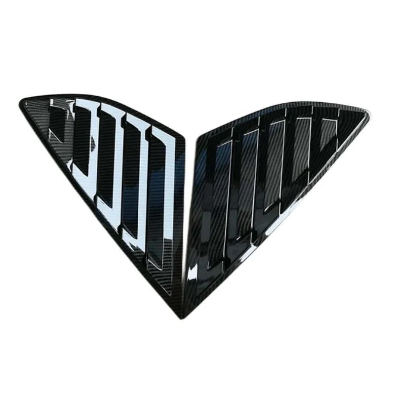 For Ford Mondeo Fusion 2013-2018 Car Rear Louver Window Side Shutter Cover Trim Sticker Vent Scoop ABS Carbon Fiber Accessories