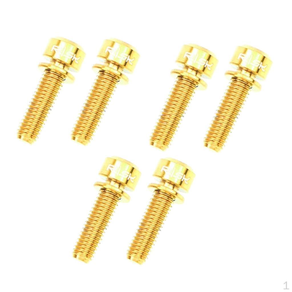 6 Pcs Titanium Alloy Handlebar Stem Bolts Diameter 8.4mm