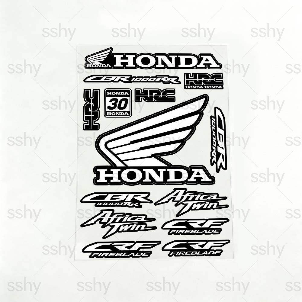 WKB5  FOR HONDA RACING Multi Scene Waterproof Reflective Scratch Cover Stickers Fit Auto Motorcycle Helmet Refrigerator Water Cup