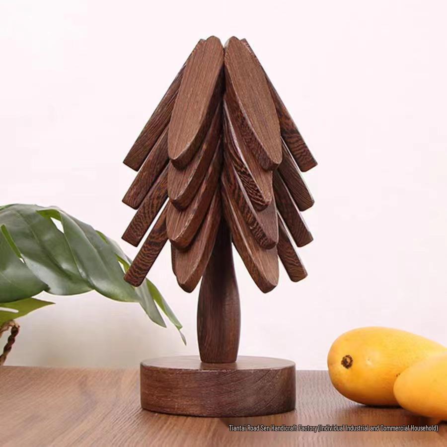 Black Walnut Wooden Heat-Resistant Pad - Anti-Scalding Table Decor Coaster Placemat