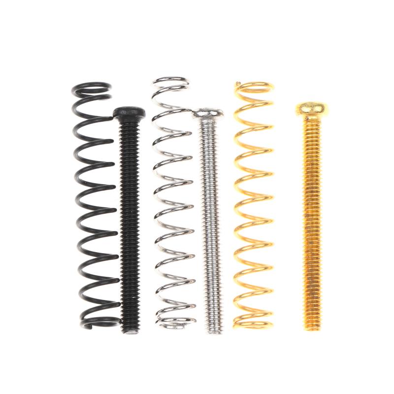 8Pcs Humbucker Pickup Screws Straight Springs Set Replacement Parts Pickup Mounting Ring Screws For Electric Guitar /Bass