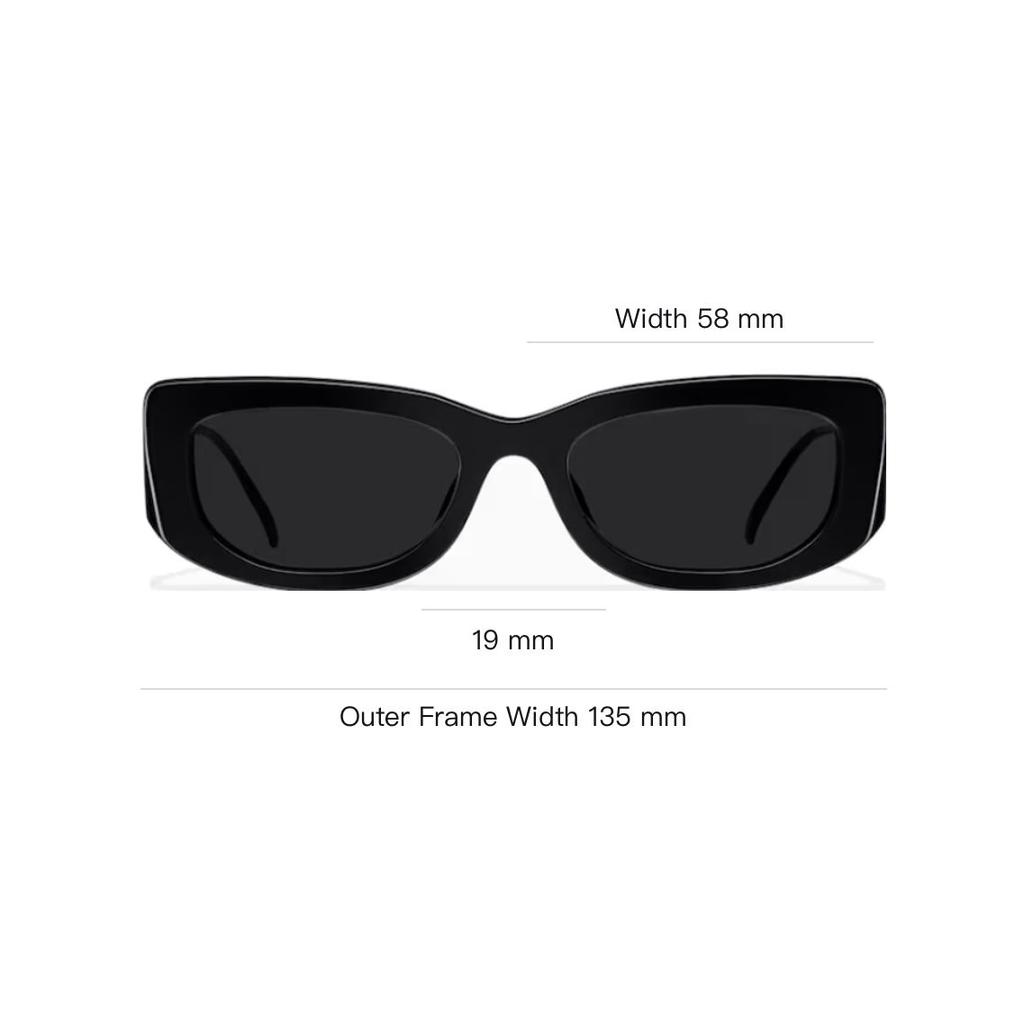 Prada Logo Rectangular Sunglasses Women Sunglasses Black 0PR14YS1AB5S0