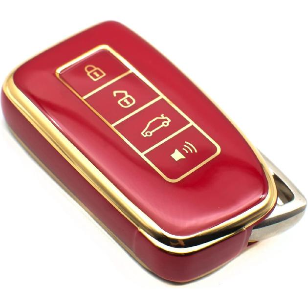 FEYOUN Key Fob Cover Compatible with Lexus RX ES GS LS NX RS GX LX RC LC is Smart 4 Buttons TPU Remote Keyless Key Fob Case Protection Shell