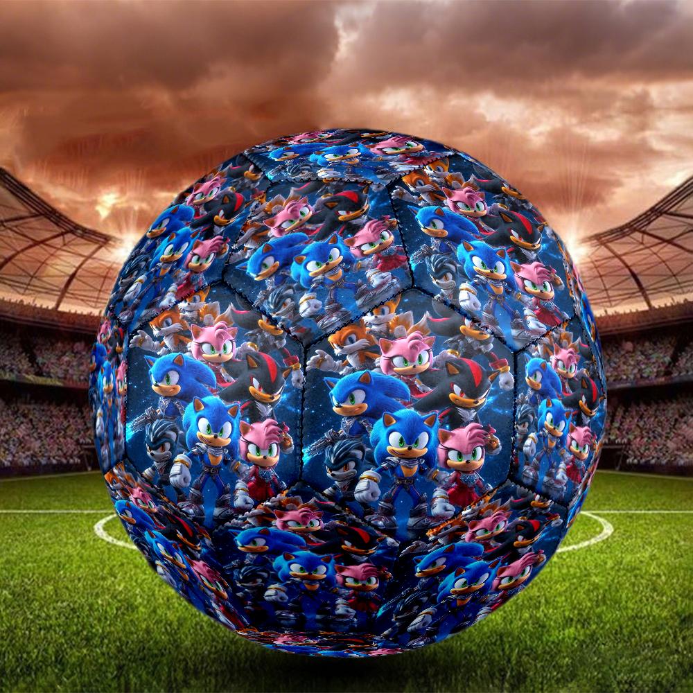 Sonic Theme Size 5 Soccer Ball, Suitable for Both Indoor and Outdoor Matches, a Gift Suitable for Everyone.