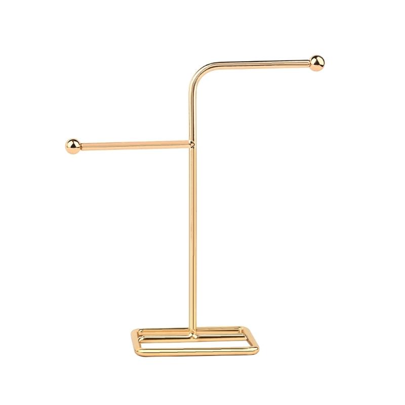 Jewelry Organizer Wrought Iron Rack Bracelet Holder Display Decoration Stand Earrings Support Necklace Decor Ornaments