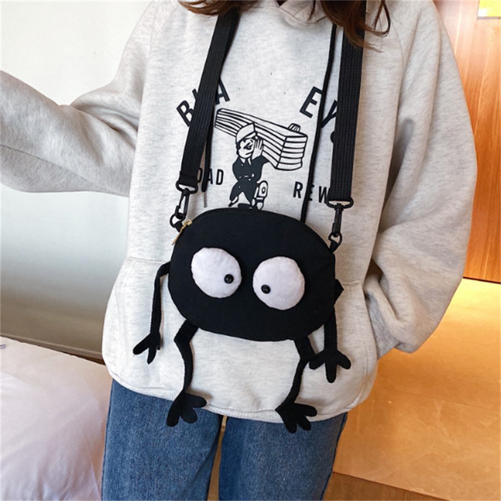 Personalized Funny Canvas Small Bag New Style Student Girl Shoulder Crossbody Small Round Bag