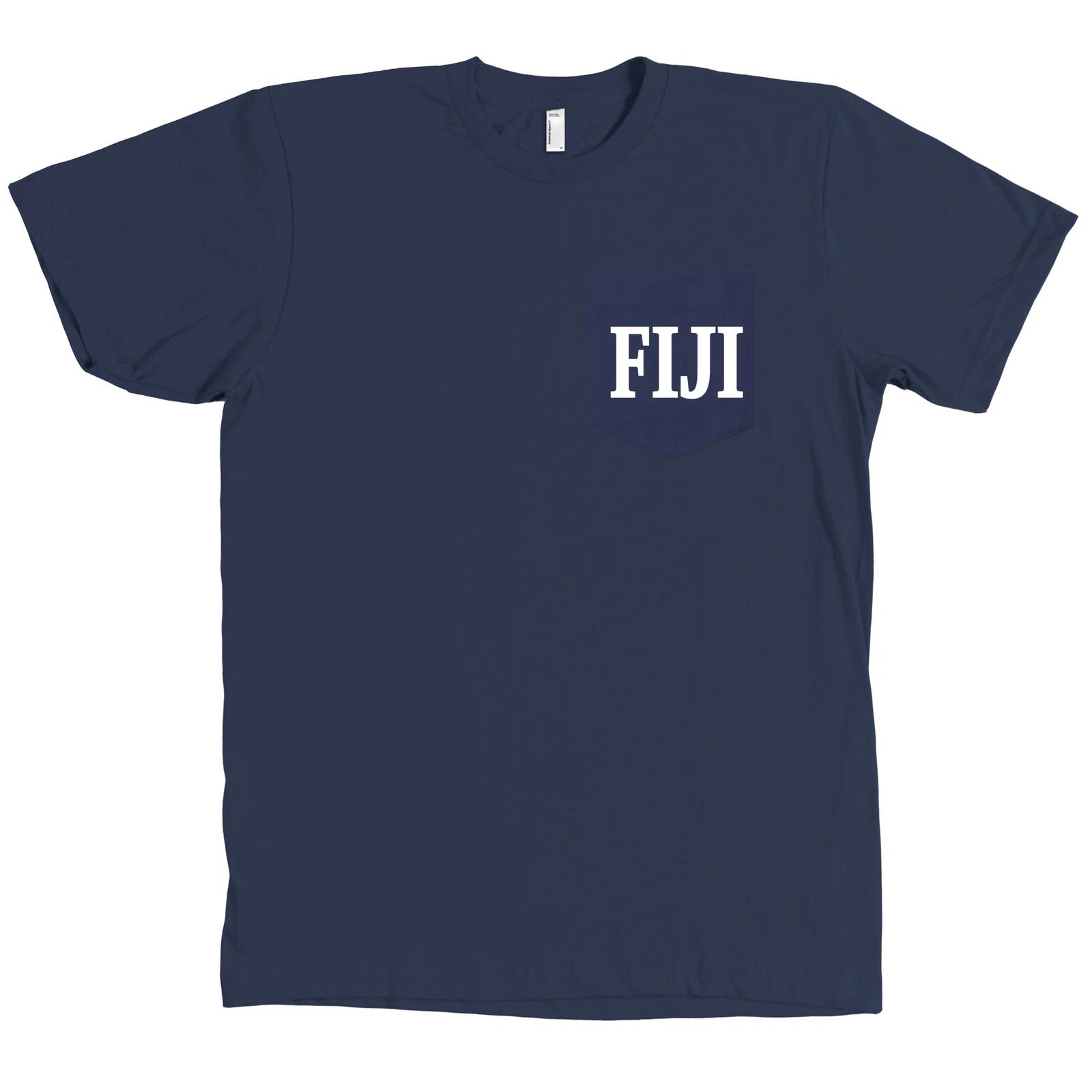 FIJI Phi Gamma Delta Bella + Canvas POCKET Navy T Shirt Fraternity Tee NEW XL