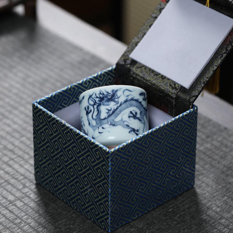 MULTIPOTENT Antique Blue & White Porcelain Dragon Tea Cup