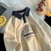 Men's and Women's Short Sleeve T-shirt, Waffle Polo, Loose Type, Turn-down Collar, Preppy Style, Student Tops, Summer