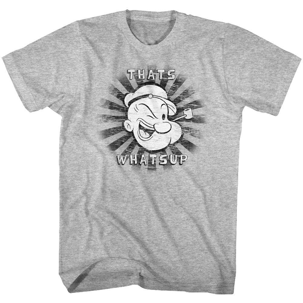 Popeye That Whats Up Short Sleeve Heather Adult T-shirt L