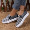 Fashion Embroidered Womens Casual Sneakers Soft Sole Comfortable Slip On Walking Shoes Woman Lightweight Non Slip Flat Footwear