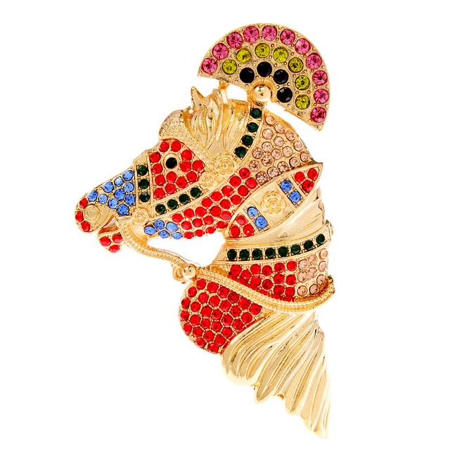 

Новые броши в форме лошади со стразами для женщин, модная булавка с животными, мужские украшения для пальто, 2 цвета, модные аксессуары для вечеринок