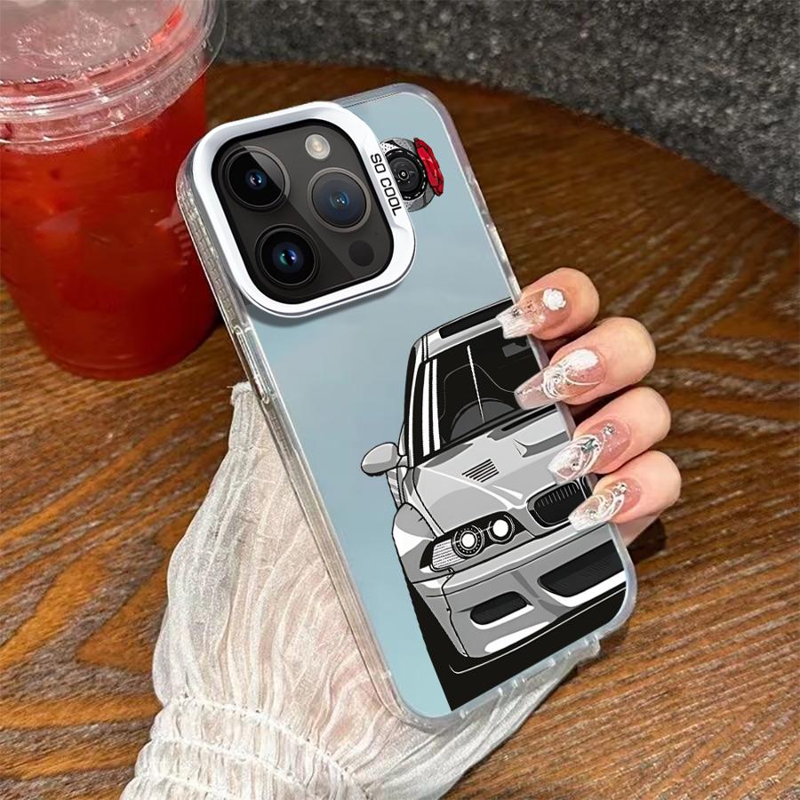 Phone Case for iPhone 11 12 13 Pro Max 17 Air 14 15 16 Plus 16e Soft Shell JDM Sprot Car