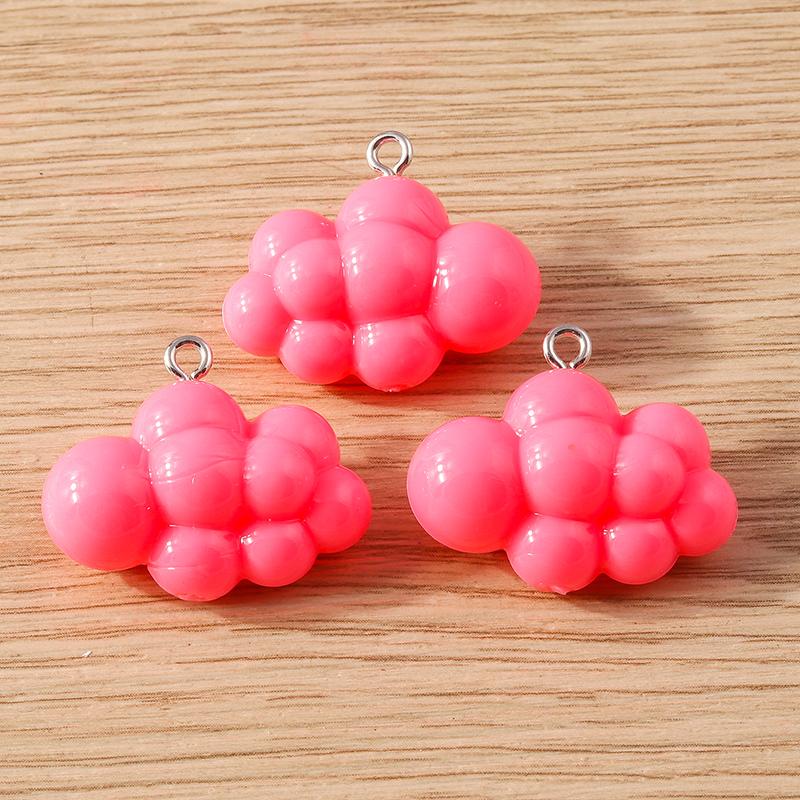 10pcs 26x21mm Cute Colorful Resin Clouds Charms Pendants for Jewelry Making Earrings Necklaces Bracelets DIY Crafts Accessories