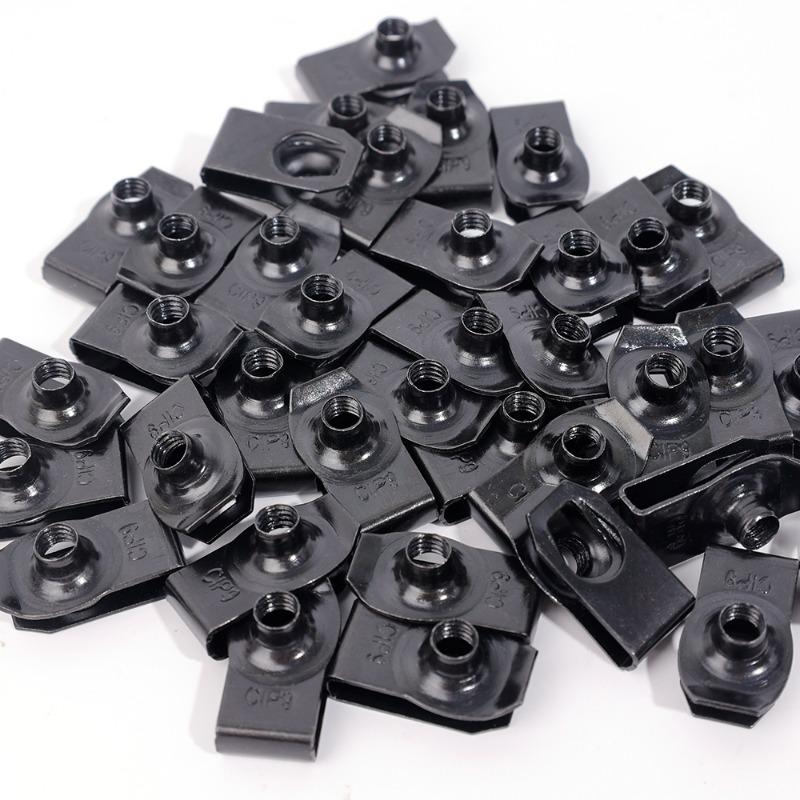 Car Motorcycle Metal Self Tapping Screw Clip Mixed Set U Type Fastener Clip Bumper Fender Liner Retainer Auto Parts