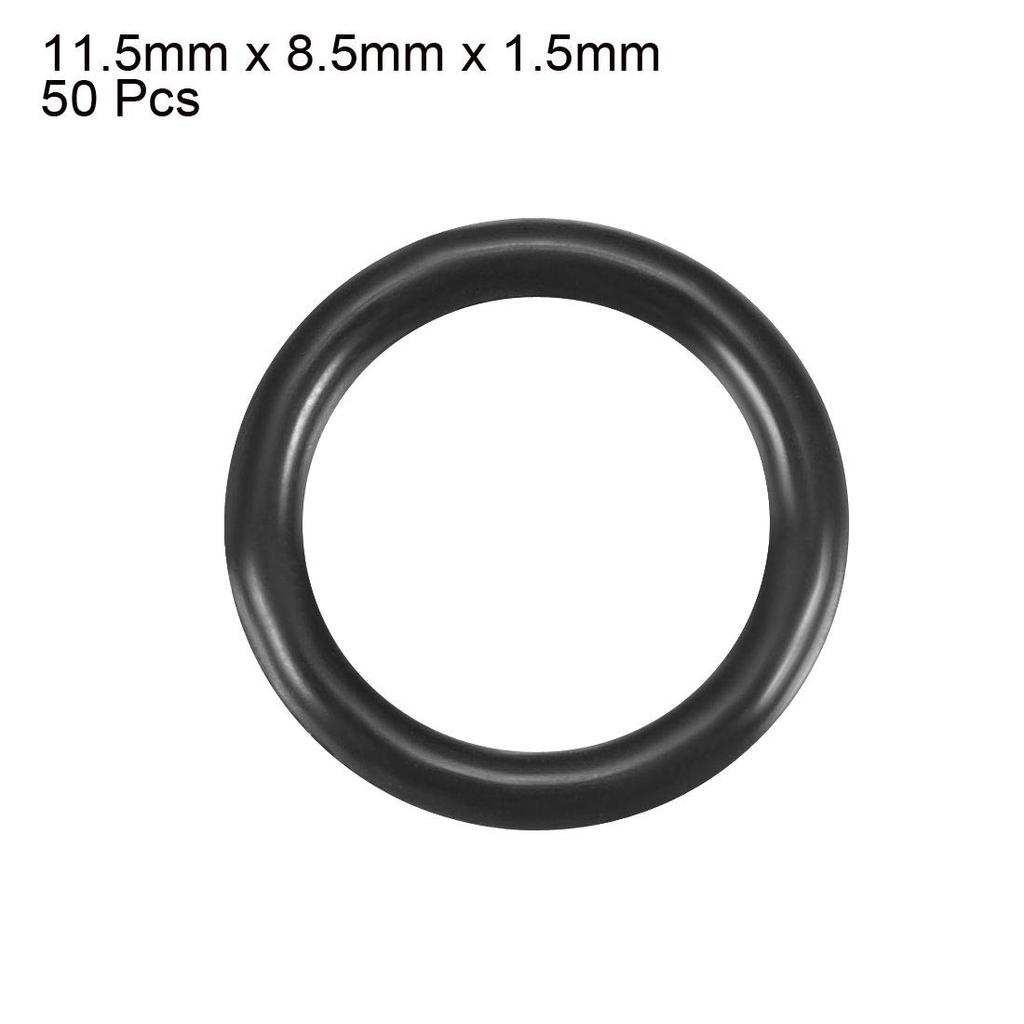 uxcell 11.5x1.5mm Nitrile Rubber O-Ring O-Ring Nitrile Rubber Black Seal Ring Rubber Seal Ring 50pcs