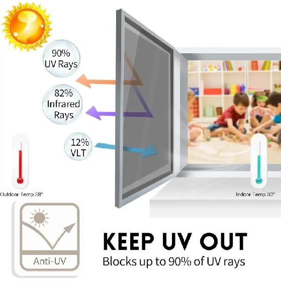 House Anti Look Window Privacy Film Adhesive Vinyl Mirror Foil One Way Car Glass Screen Tint Stickers Rolls UV Protection Tools