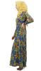Bimba Womens Muslim Printed Jilbab Dress Designer Abaya With Pockets & Hijab