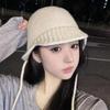 New Windproof Knitted Cap Warm Solid Color Beanie Cap Ear Protection Earmuffs Cap Women