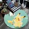 Pikachu,Round Area Rug,Carpet Rug for Living Room Bedroom Sofa Playroom Decor,Non-slip Floor Mat