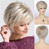 Synthetic Short Grey Old Lady Wig Fancy Granny  Hair Christmas Halloween Women Wigs