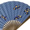 Kimono Folding Fan with Chidori Made In Bamboo [Stylish Iroha] Edo-style Pattern, Japan, High-Quality Fan, 15-ken, 7.5-inch, 22.5cm