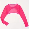 2024 Multicolor Long Sleeve Mesh Sun Protection Cover-up Bikini Swimwear Top