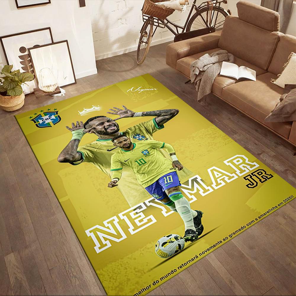 Neymar Jr. Brazil Celebration Square Rugs Are a Great Choice for Living Rooms, Bedrooms, Home Décor, and As Gifts.